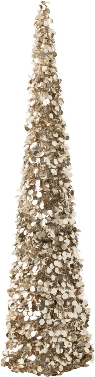 J-Line decoratie Boom Sprankelend - polystyreen - champagne - extra large