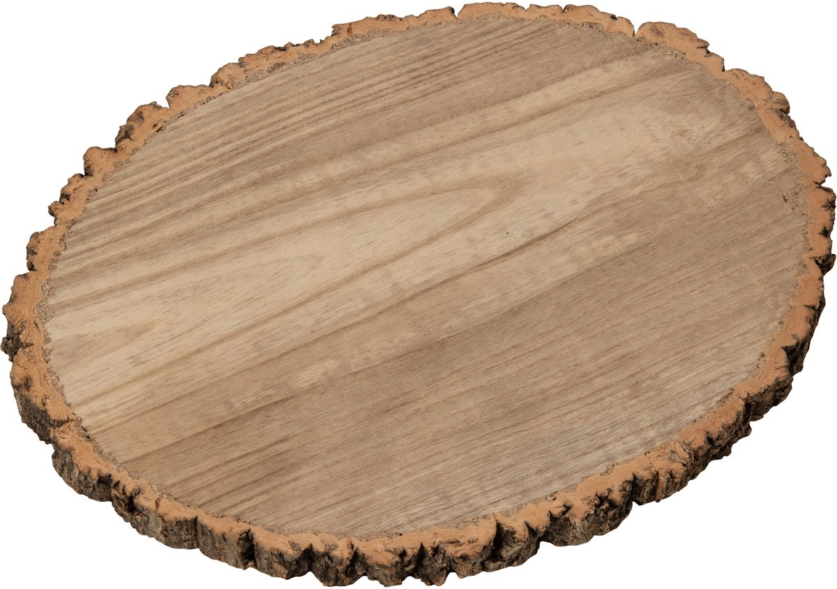 J-Line boomschijf Ovaal - hout - naturel - large