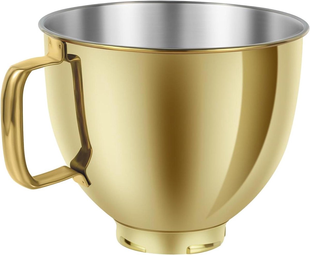 Mengkom Roestvrij Staal - Keuken Accessoire - Bakken en Mixen - Food Grade Materiaal - 5 Quart - Goud
