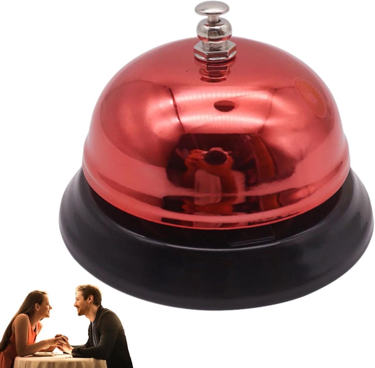 Servicebel - Oproepbel Baliebel - Klantenservice Verbeteren - Duidelijke Ringtoon - 85 mm - Rood