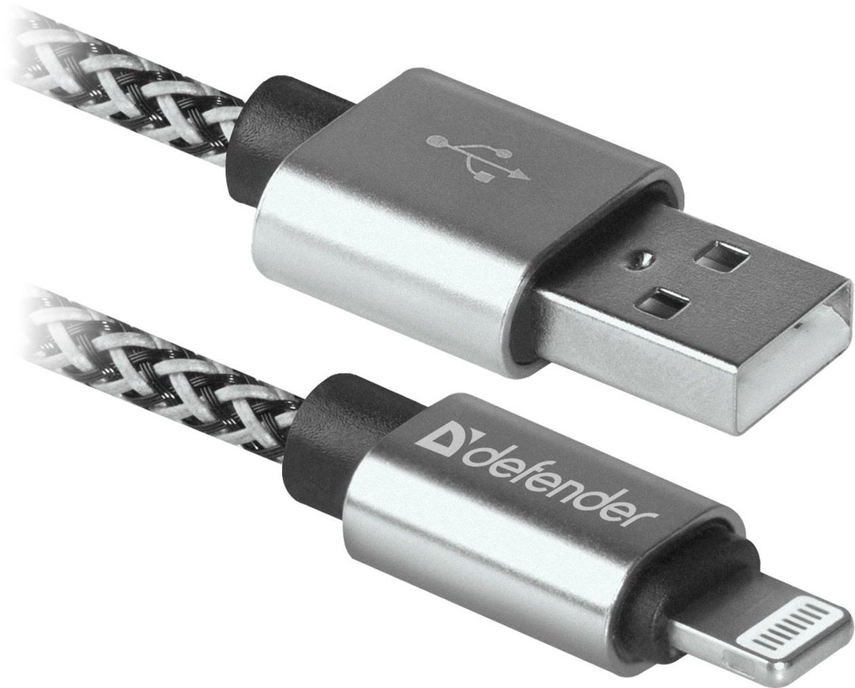 Defender Usb Lightning-Kabel Voor Iphone Ipad, 1 Meter Snelkoppeling