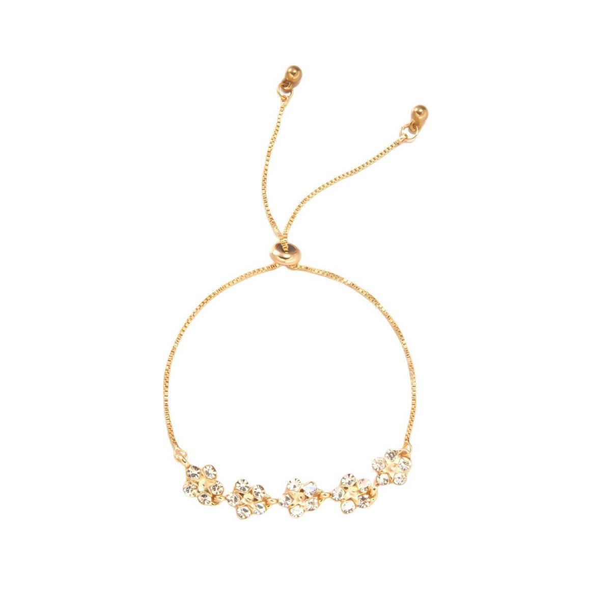 Armband - Verstelbare armband (16–24 cm) – Armband met bloemblaadjesmotief – Damesarmband – Polsaccessoire – Veelzijdige, verfijnde ketting – Geschikt voor dagelijks gebruik, styling, jonge vrouwen, enz.