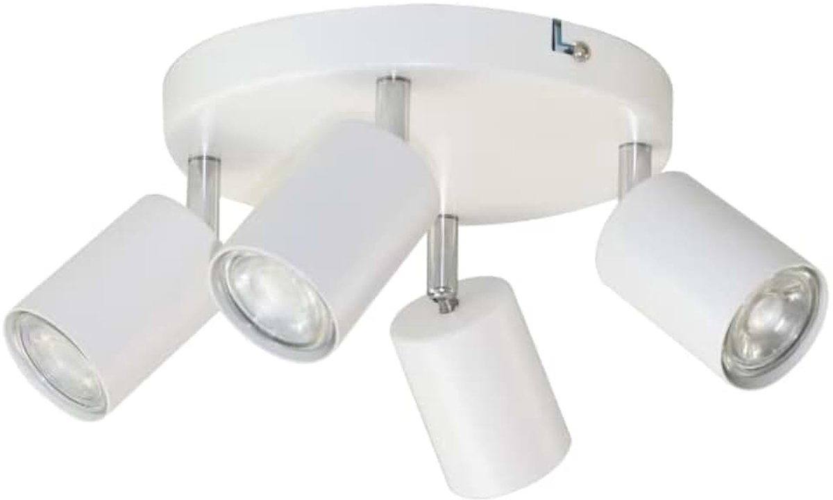 Plafond Spot 4 GU10 Lichtbronnen (lamp niet inbegrepen) (Wit)