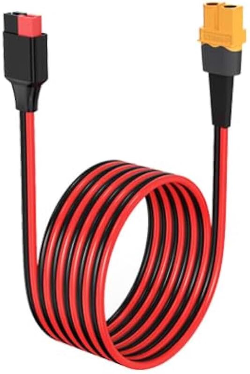 XT60 naar Anderson Adapter, 12AWG XT60 Vrouwelijk naar Anderson Connector Kabel voor Draagbare Power Station UAV RC Batterij (10FT)