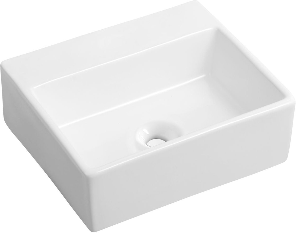 ALONI LINI fontein – zonder kraangat – zonder overloop – 33,5x29 cm – glanzend wit keramiek