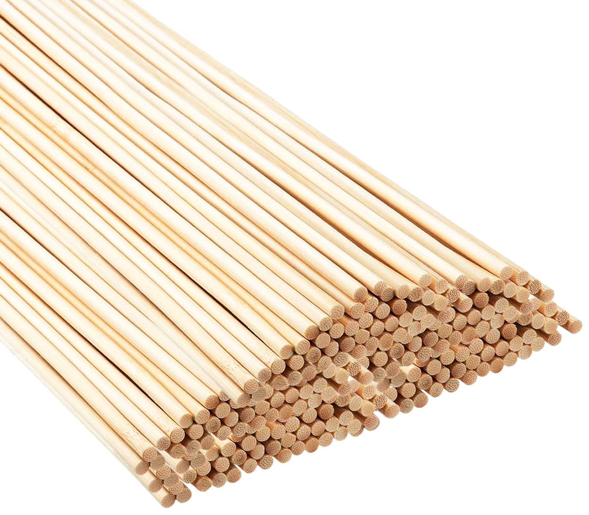 Bamboestokken, knutselstokken om te knutselen, lange ronde houten stokken, natuurlijke bamboestokken, houten stokjes voor doe-het-zelf kunst, handwerk, knutseldecoratie