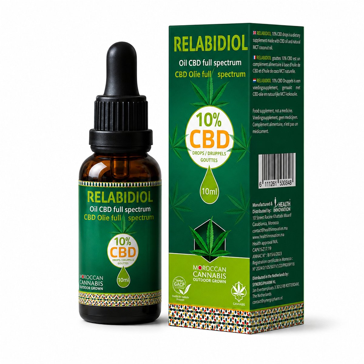 Relabidiol® - CBD olie 10% Full Spectrum 10 ml