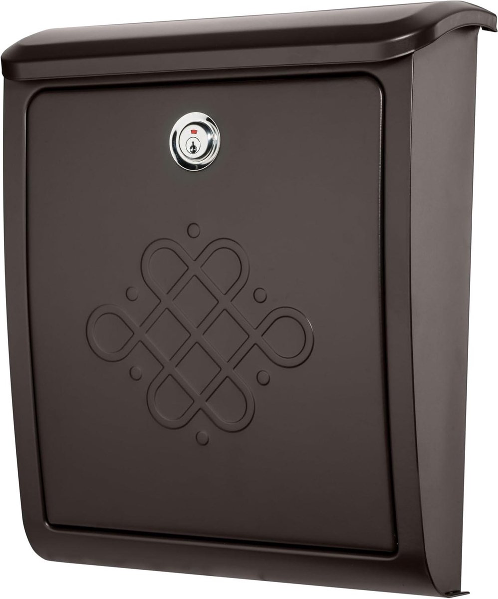 Wand brievenbus - Brievenpost houder - Post ontvangen - Met slot - 118 inch - Gegewreven brons