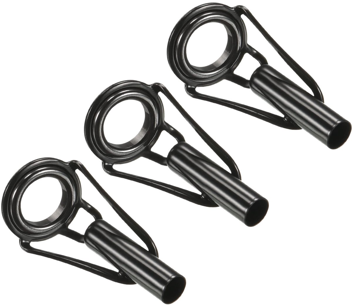 Tube Dia Hengel Tips Reparatie Kit, Roestvrij Staal Zwarte Gids Ring voor Vissen