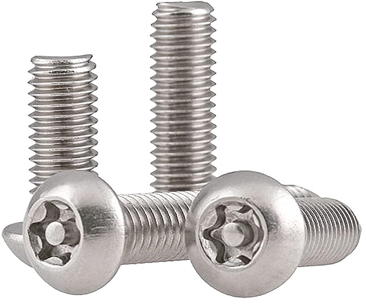 RVS Ronde Kop Dome Hoofd Torx Schroeven Schroef Bout Beveiliging Anti Diefstal Machineschroeven M3×30mm,50 pcs
