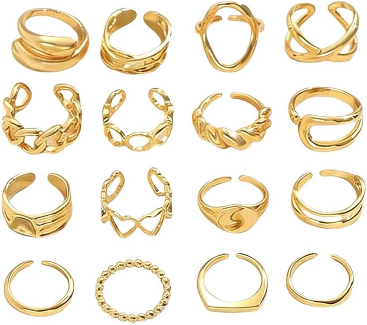 Ringen geometrie eenvoudige luxe lichte ring persoonlijkheid instelbare mode accessoires