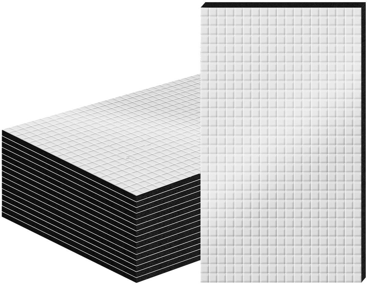 Isolatiematten auto, 250 x 180 x 5 mm isolatieplaten, zelfklevend, geluidsisolatiemat, aluminiumbutyl auto-isolatie, vuurvast, vochtbestendig, waterdicht, geluidsisolatie