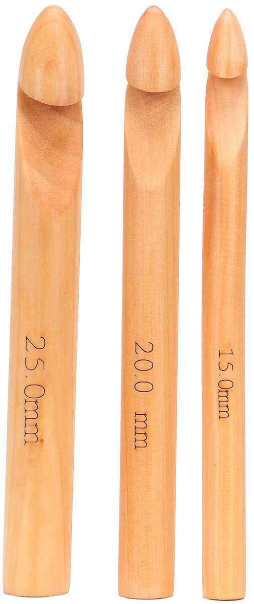 Bamboe Haaknaald Sterke Ronde Breinaalden Tool Set voor Diverse Projecten 20 Cm/7.9in Huishoudelijke Benodigdheden (gebleekte kleur)