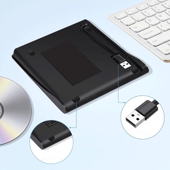 Externe Schijf - Optische Drive - Data Archiveren - Plug and Play - USB 3.0 - Zwart — afbeelding 2