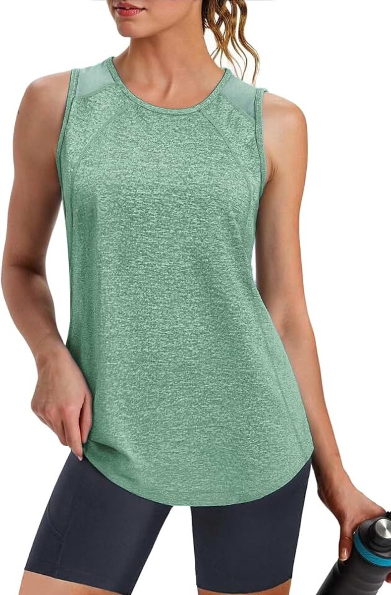 Workout Tank Tops Gym Top Yoga Shirt Mouwloos Atletisch Running Sport Vest Mesh Terug Ademend Activewear Shirts