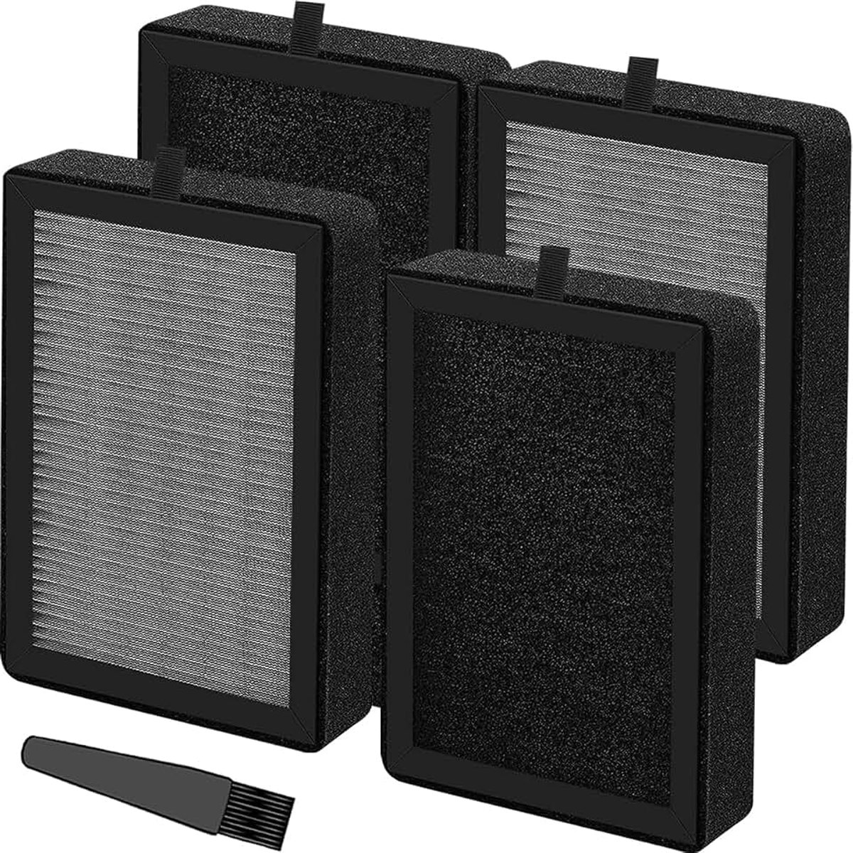 Filters Replacement for Levoit LV-H128 for PUURVSAS (HM669A) for ROVACS (RV60) Air Purifiers, 3-in1 HEPA Filter, Activated Carbon Filter and Pre-Filter, Replace Part #LV-H128-RF