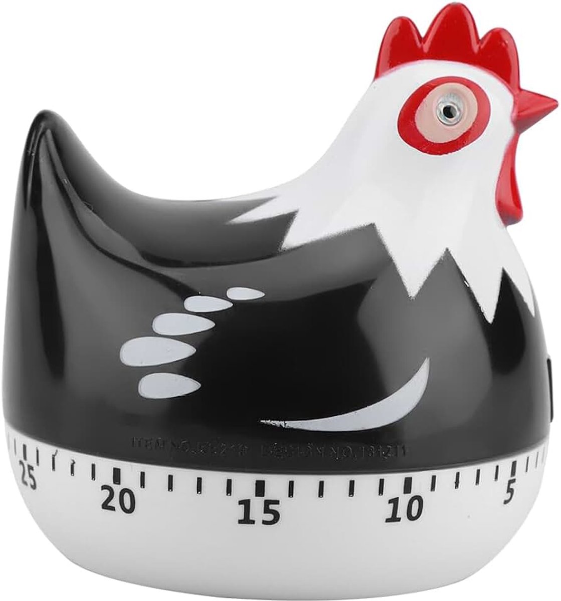 Kip Mechanische Timer Mooie Kip Timer Keuken Koken Timer Klok Handmatige Timer voor Koken Bakken (Blanco)
