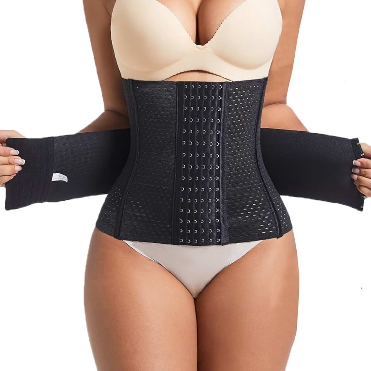 Tailletrainer voor dames en heren, taille-trimmerriem, fitnessriem, verstelbare zweetriem, snel afvallen, snelle vetverbrander, rugtraining - buiktrainer, keizersnede buikriem