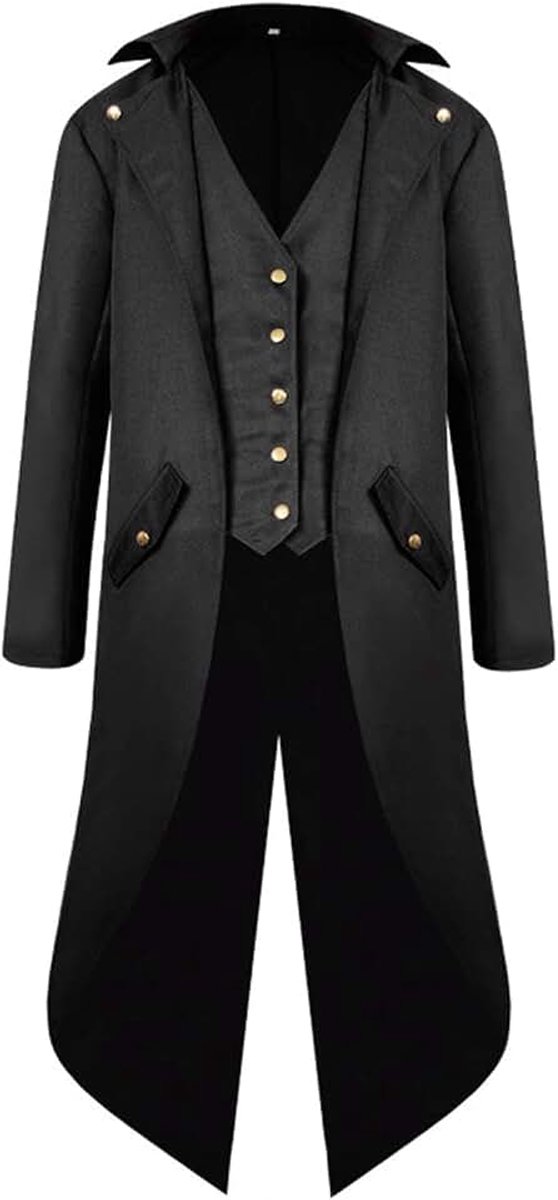 Middeleeuwse Victoriaanse jas, kostuums voor mannen, steampunk, gothic, rock, mantel, uniform, renaissance, piraten, vampier, party, cosplay kostuums voor volwassenen en heren