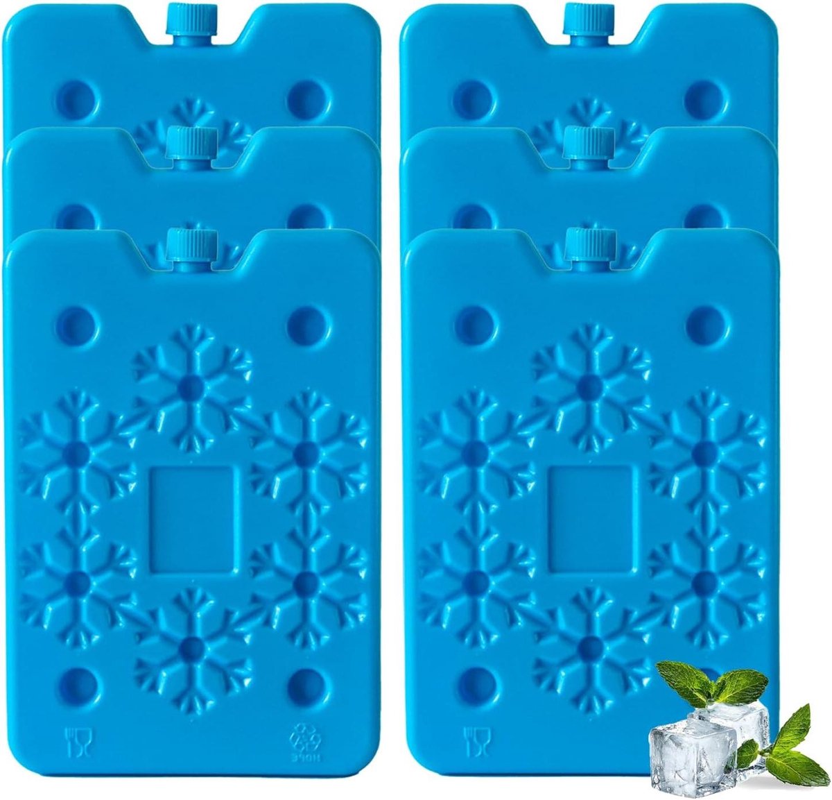 Koelaccu's Koeltas - Koelelementen Set - Voedsel Vers Houden - Ultradun Ontwerp - 400 ml - Blauw