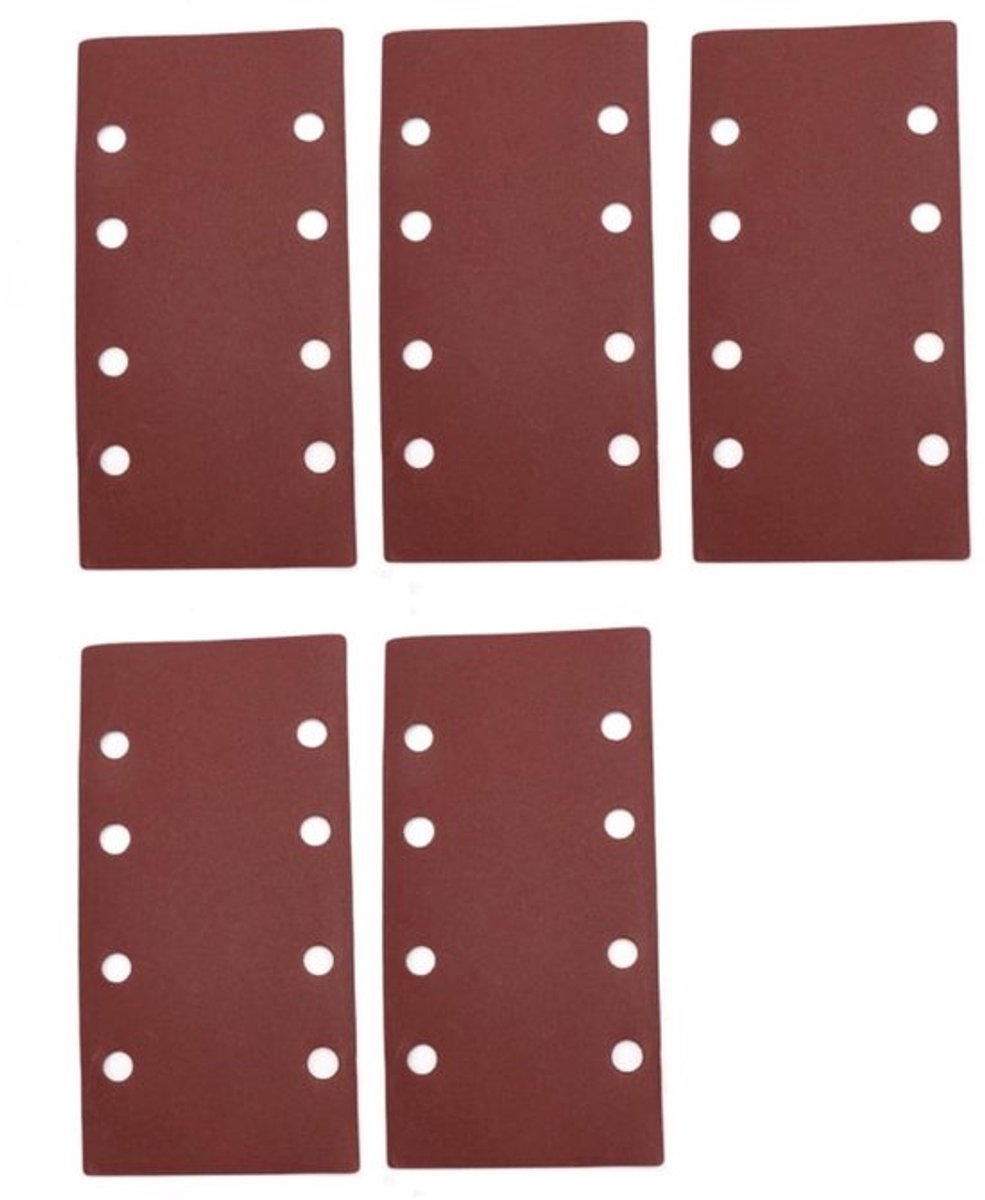 Dailygoods- Schuurpapier 120 Korrel - Driehoekig Schuurpapier - 5 Stuks - 90 x 90 x 90 mm - Aluminiumoxide - Stofafzuiging - Schuurpads
