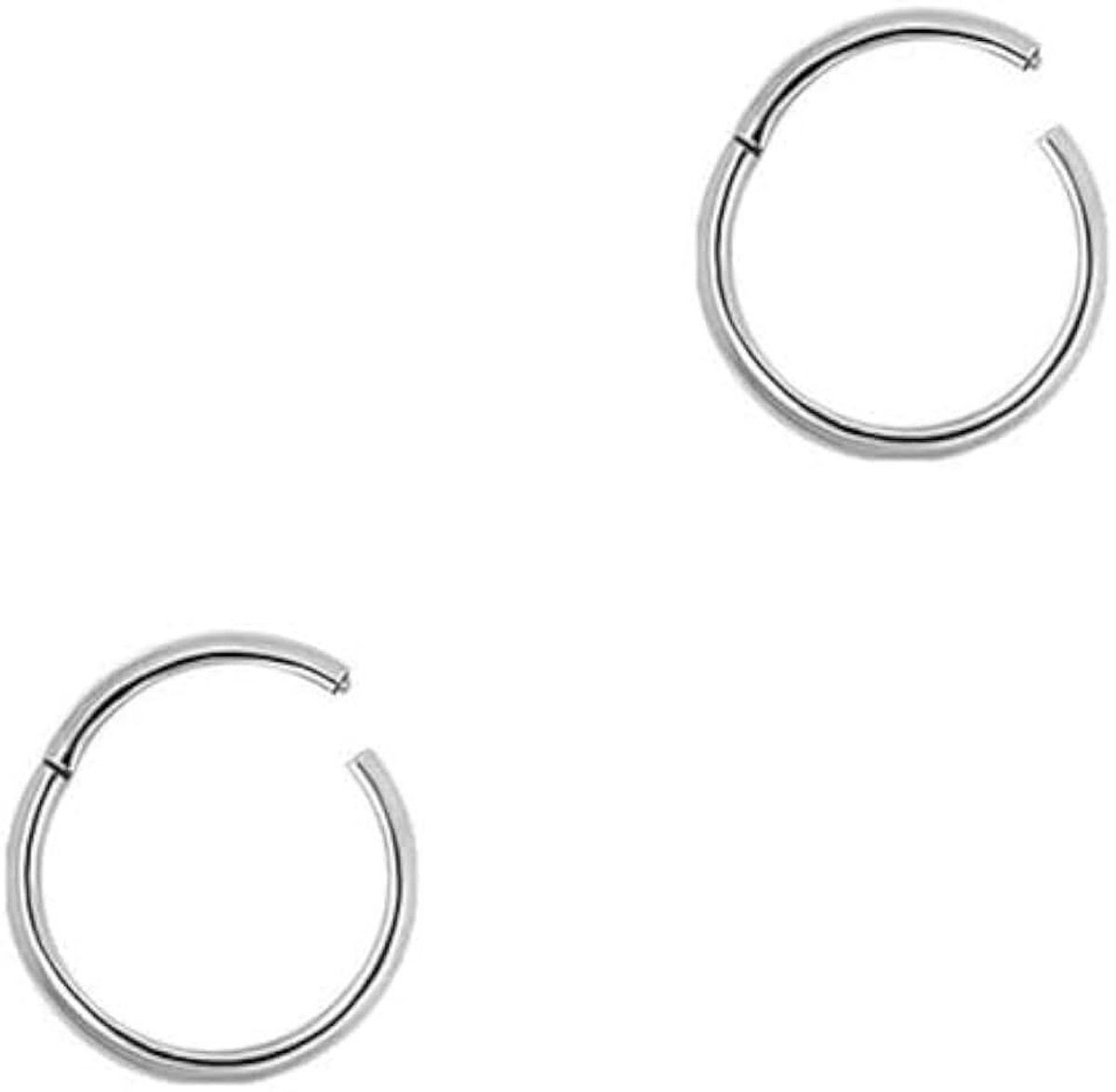 Ringen, clicker-scharniersluiting, diameter 7 mm, dikte 0,8 mm, zeer eenvoudig aan te brengen.