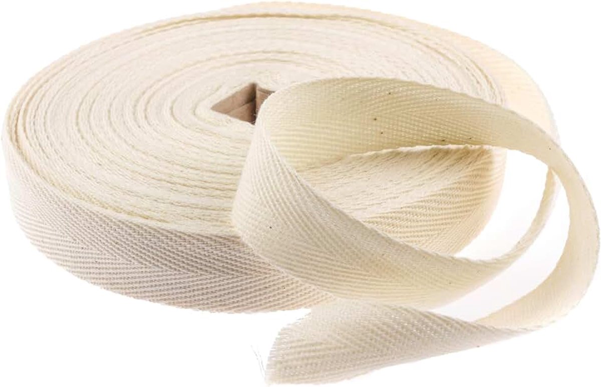 Biaisband, katoenen naadband, katoenen keperbinding, natuurlijke omranding, keperband met visgraatsteek voor doe-het-zelf naaien, handwerk, breien