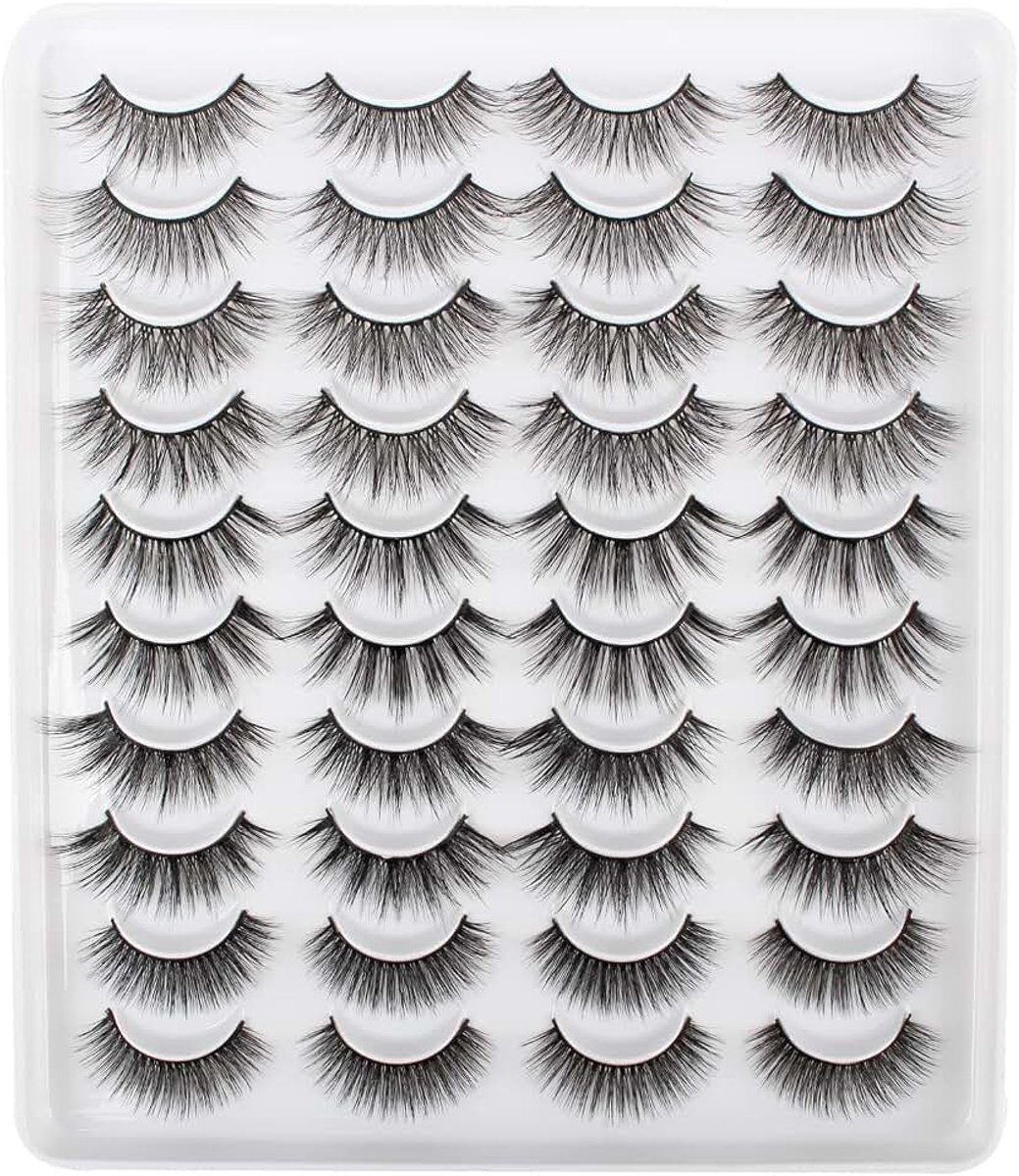 Valse Wimpers False Eyelashes 20 paar Herbruikbare Handgemaakte Nepwimpers 5 Stijlen Dramatische Volume Lashes Cat Eye Mix Styles