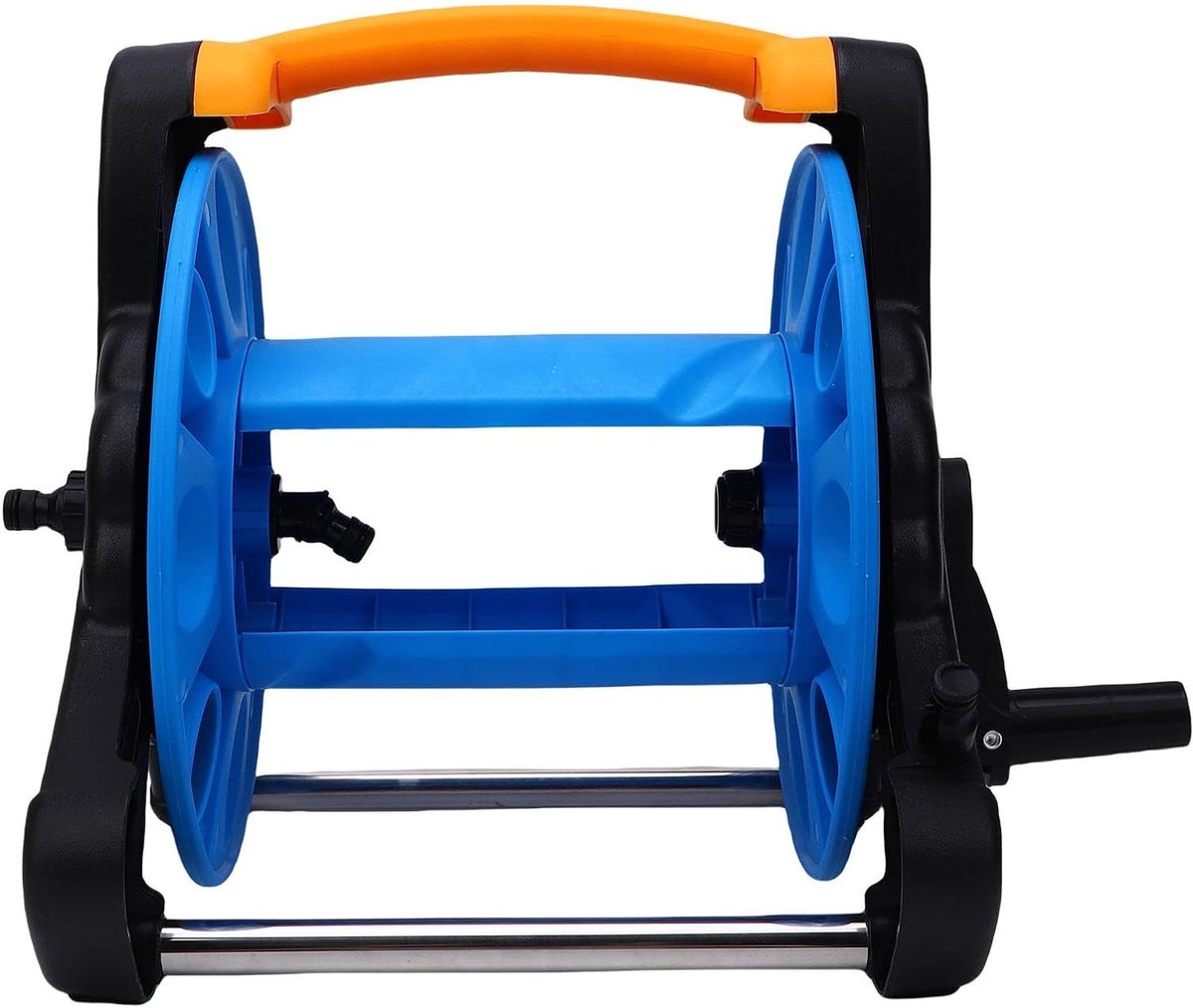 Tuinslang Haspel Kar - Slanghouder Muur - Tuinieren Water Geven - Stabiele Driehoekige Structuur - 35m Slang Capaciteit - Blauw