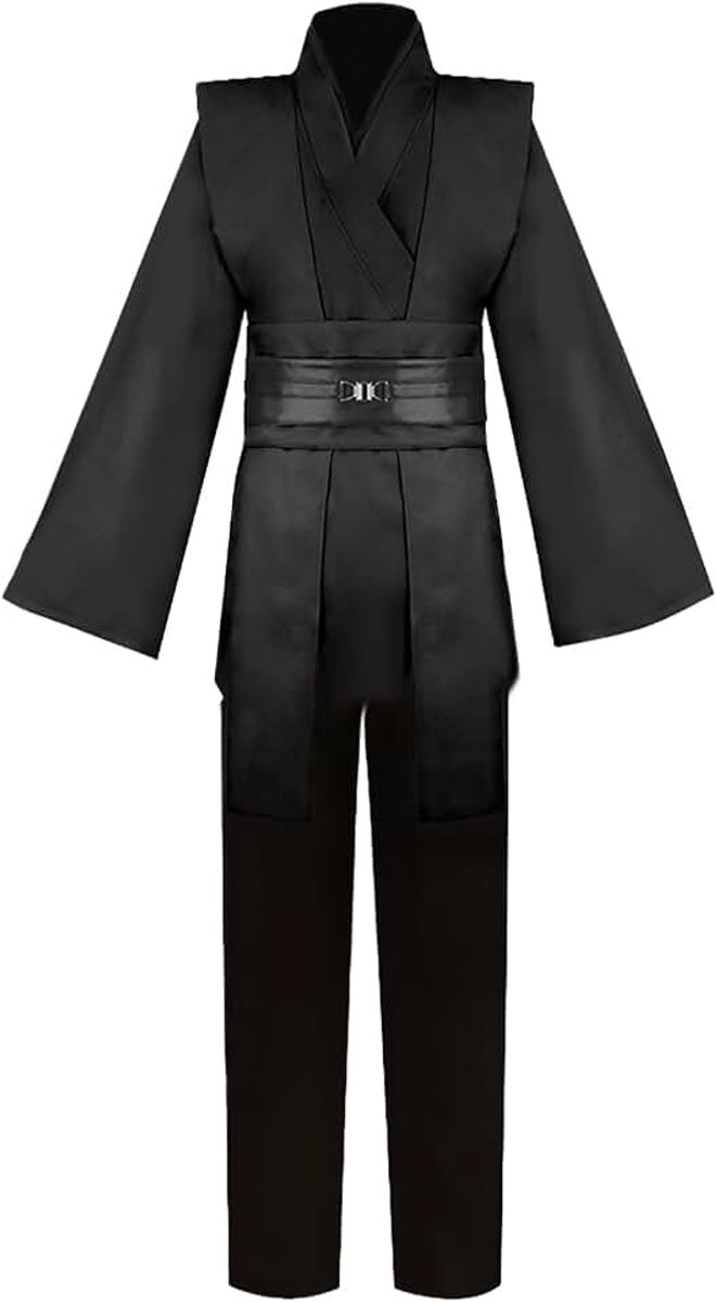 Jedi-tuniek, kostuum met capuchon, ridder fantasie volledige set, Halloween of rollenspel voor volwassen mannen