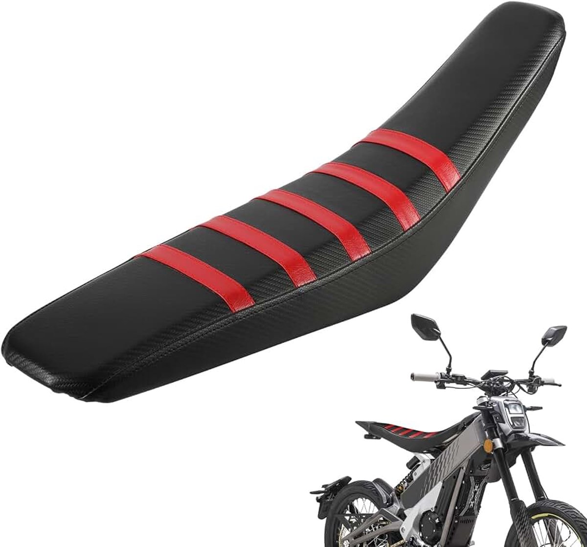 Bike Seat Cover Geribbelde Zachte Seat Cover voor Talaria XXX X3 Elektrische Crossmotor Ebike Rood