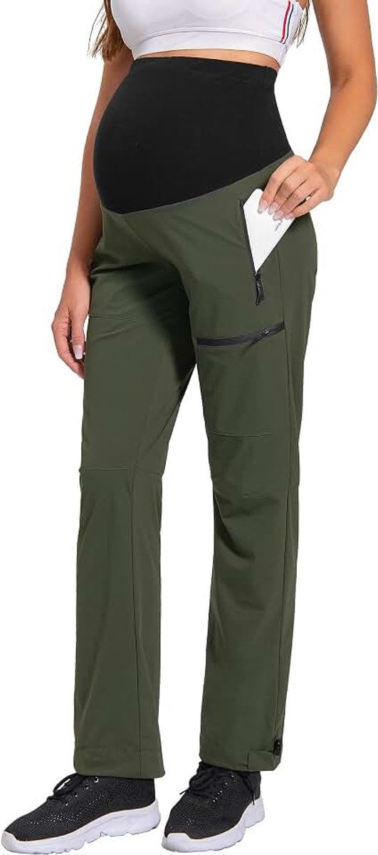 Zwangerschapsbroek voor dames, cargobroek, sneldrogend, wandelen, sport, training, zwangerschapsbroek, lounge, vrije tijd, outdoorbroek