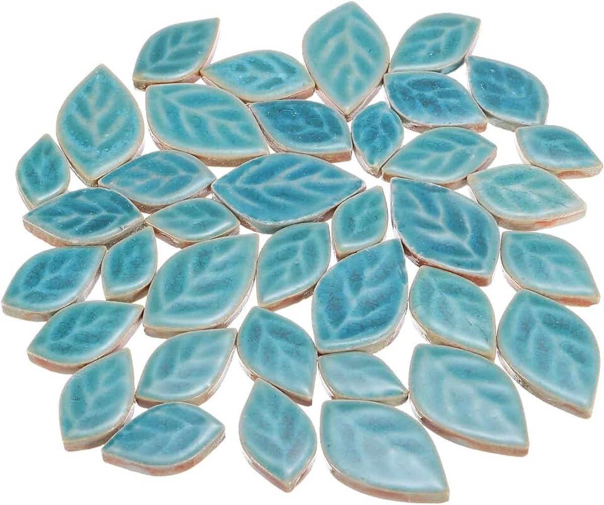 250 g / 0,55 lbs bloemkeramische mozaïektegels, 2,5-4 cm grote verpakking gekleurde keramische mozaïekstukken stenen mozaïekkkkits voor doe-het-zelf handgemaakt handwerk voor woondecoratie