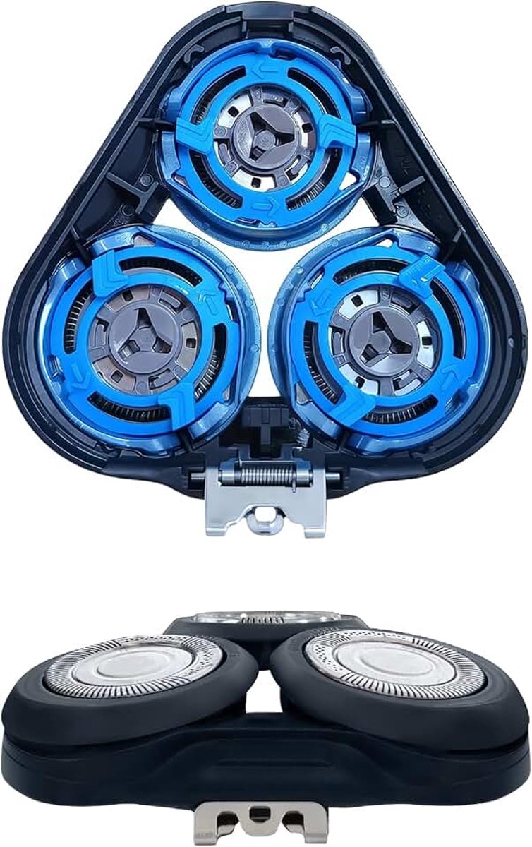 Vervangende Koppen Compatibel met Philips Series 5000 & 6000 Scheerkop (Alleen Ronde Mesbehuizing) - Nieuw & Verbeterd Ontwerp met Ronde Gaten