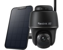 Caméra de sécurité Reolink 4K sans fil en extérieur sur batterie avec panneau solaire, Détection personne/véhicule/animaux, Fonction Pan et Tilt, Vision nocturne couleur
