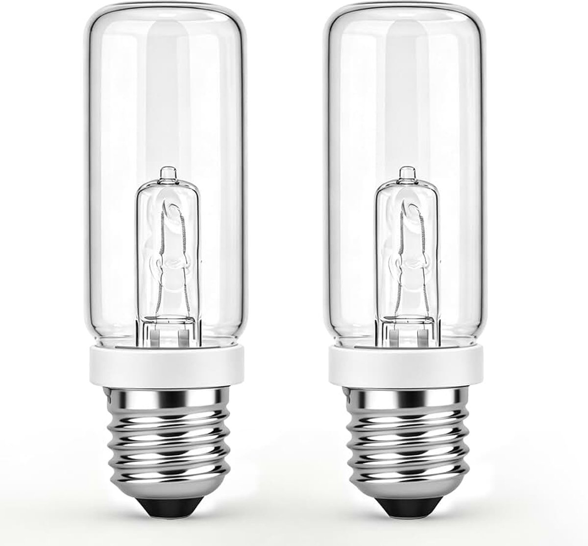 Set van 2 buislampen, T32, E27, dimbaar, 1835 lm, warm wit, 2800 K, AC 220 V, transparant, JDD E27, voor studio, flits, slaapkamer, kantoor