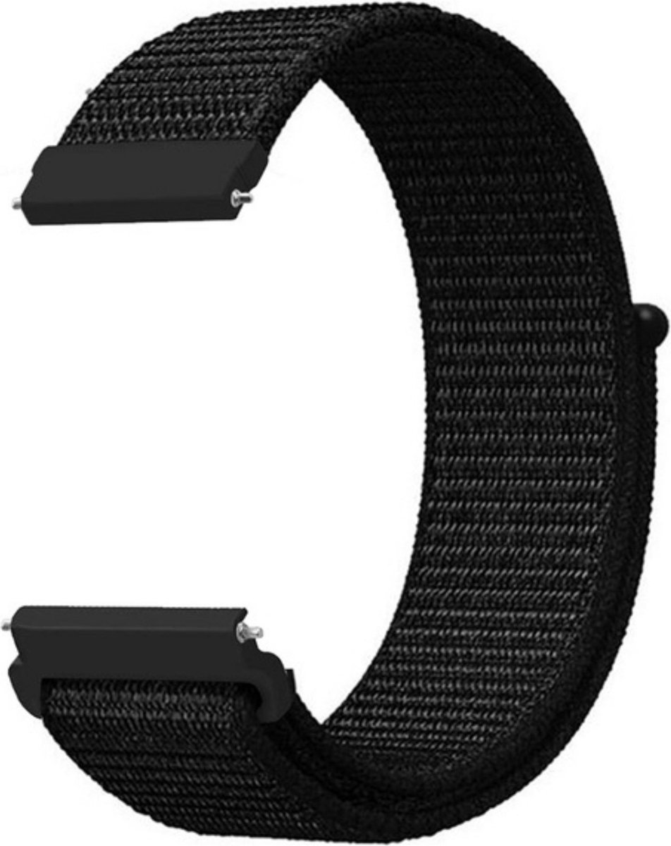 KELERINO. Nylon bandje geschikt voor Samsung Galaxy Active / 42 MM - Zwart