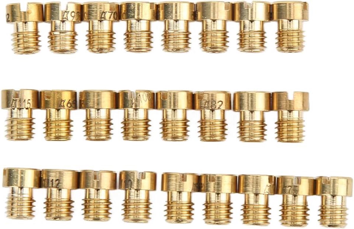 25 stuks carburateur hoofdsproeier 55-115 M5 vervanging, hoofdmondstuk carburateur hoofdsproeier kit voor PHBG 21, PHBG 19,5 19, SHA 13 14 15, SHB 16 19 20, SHBC 19