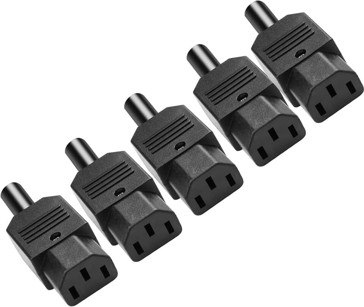 C13 Netstekkeraansluiting C13 vrouwelijke stekker afneembare voedingsadapterstekker 3-polige stekkerdozen 250V 10A AC verlengadapter (5 stuks)