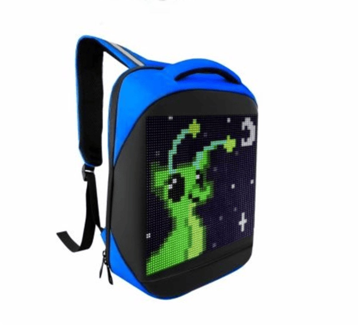 GYW LED Backpack B302 - Rugzak - Blauw - Animaties, Teksten, Foto's & GIF's - Bluetooth Verbinding - Personaliseerbaar Display