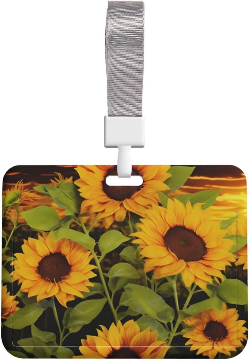 ID-kaarthouder - Badge houder - Werk identiteit - Zon bloem ontwerp - 10x6 cm - Multicolor