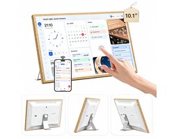 Blackview NEST 10 - Cadre photo numérique tactile 10,1" | Écran IPS HD+, texture bois, double mode, WiFi 6 | Affichage interactif du foyer, montage mural et sur bureau, synchronisation automatique du calendrier, sécurité enfants - Couleur bois