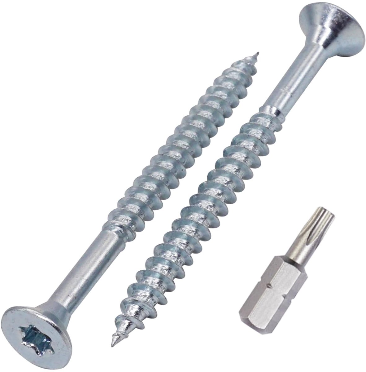 Houtschroeven 6,0 x 70 mm, Torx verzonken kopschroeven, spaanplaatschroeven, gedeeltelijk schroefdraad