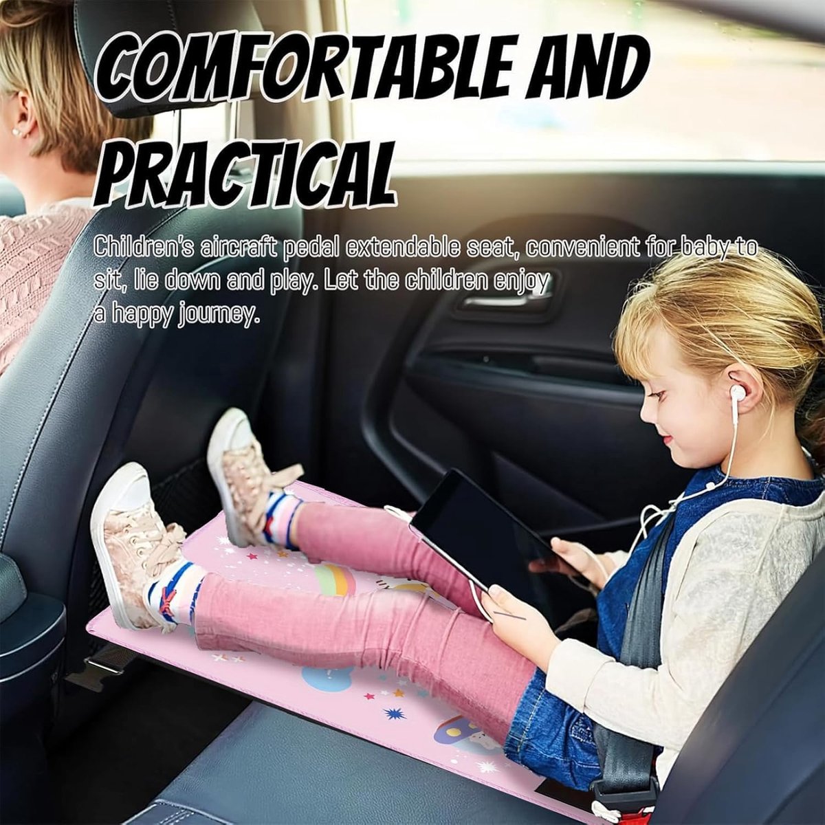 Vliegtuigbed voor kinderen, voetsteun, vliegtuig voor kinderen, draagbare verlenging, vliegtuigbed, voetsteun, vliegtuig, kinderen, reisbed, draagbaar, reizen, vliegtuig, baby, voetsteun