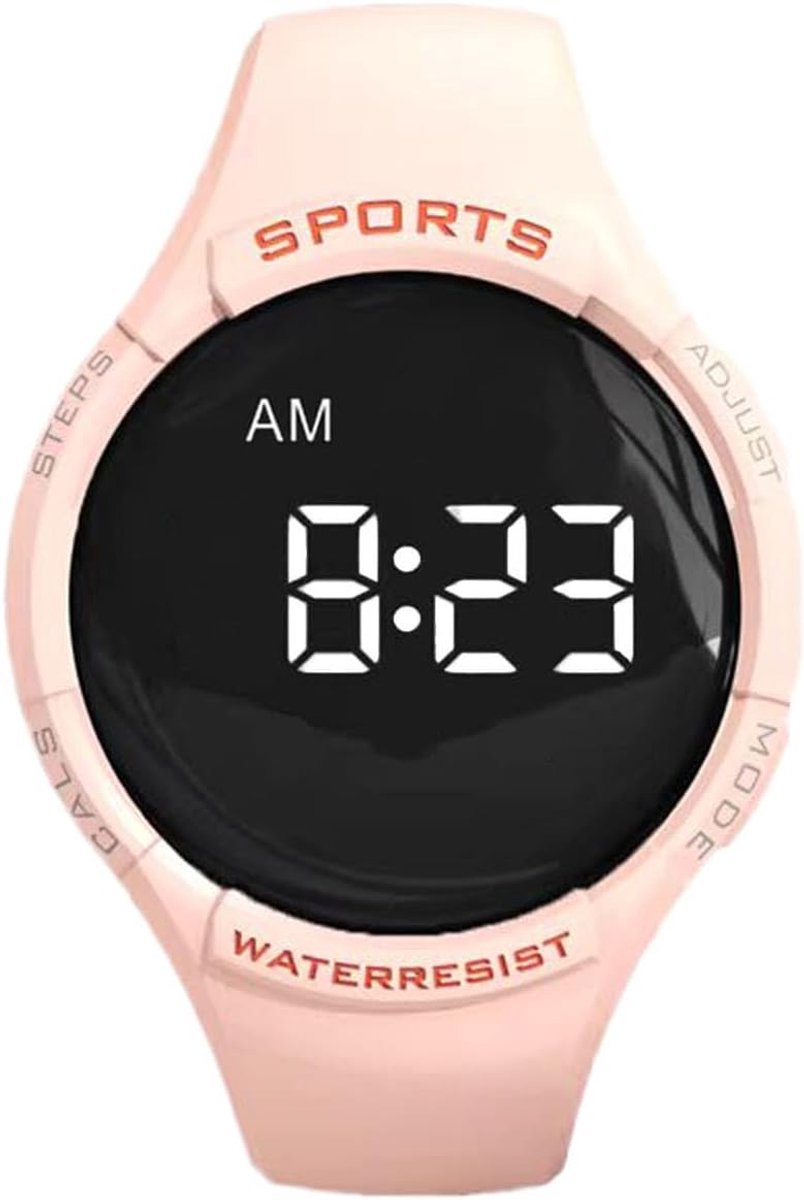 Horloge met trillingsalarm – zindelijkheidstrainingsband – oplaadbaar horloge met timer en 15 dagelijkse alarmen – roze.