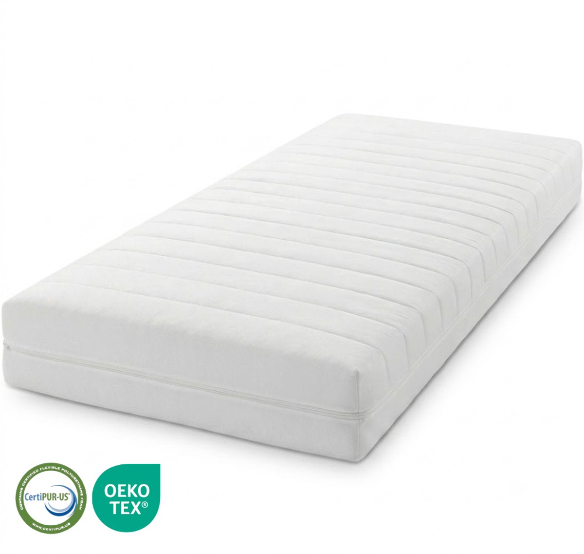MIA Sleep® 150x180 Koudschuim Matras - Circa 20 cm dik - HR45 Koudschuim - Luxe Tijk - Afritsbaar - Wasbaar - Ventilerend - Orthopedisch
