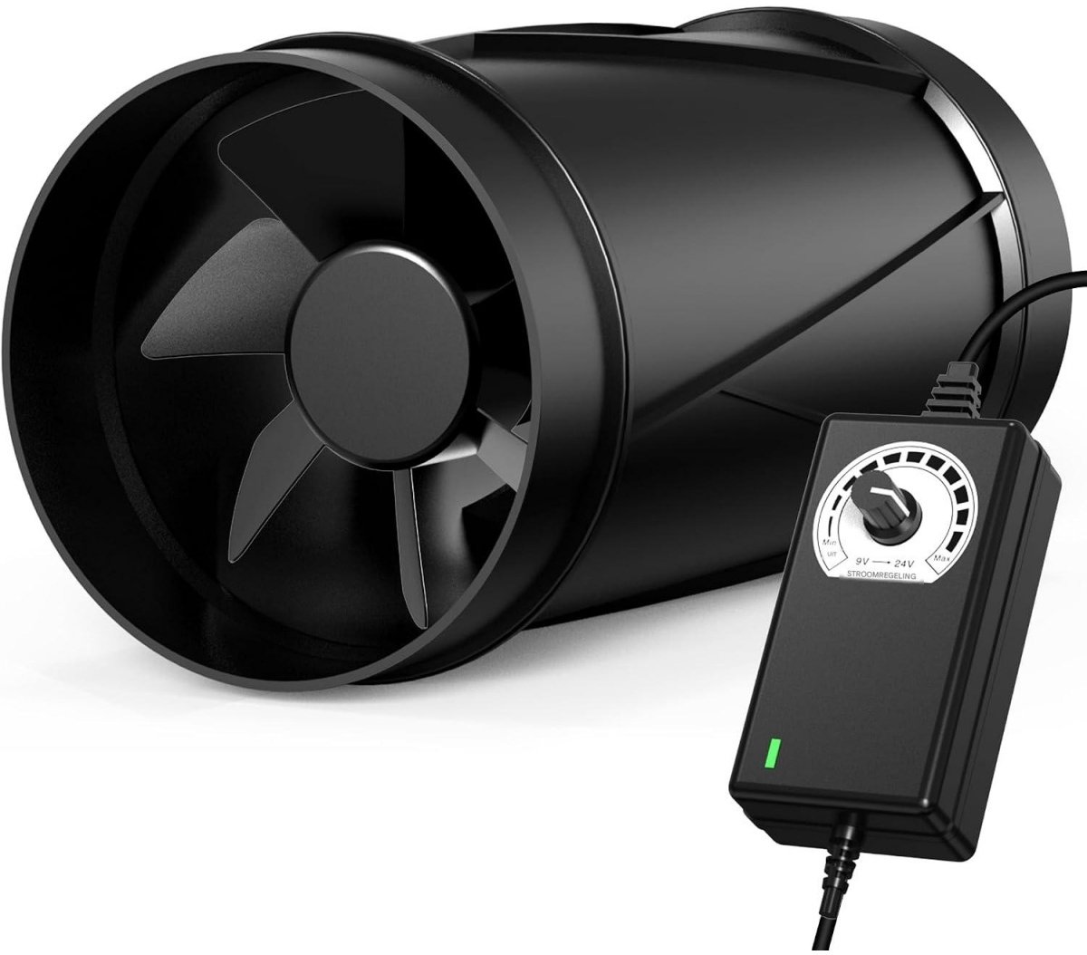 SSTRWGOOD 100mm Rohrventilator Regelbaar - EC-Motor Abluftventilator 221m³/h - 4500 RPM, 7W, 28 dB - Geschikt voor Wintergarten, Growtents, Keuken en Kelder - ABS Materiaal - Ventilatieapparaten voor Luchtkwaliteit en Geurverwijdering
