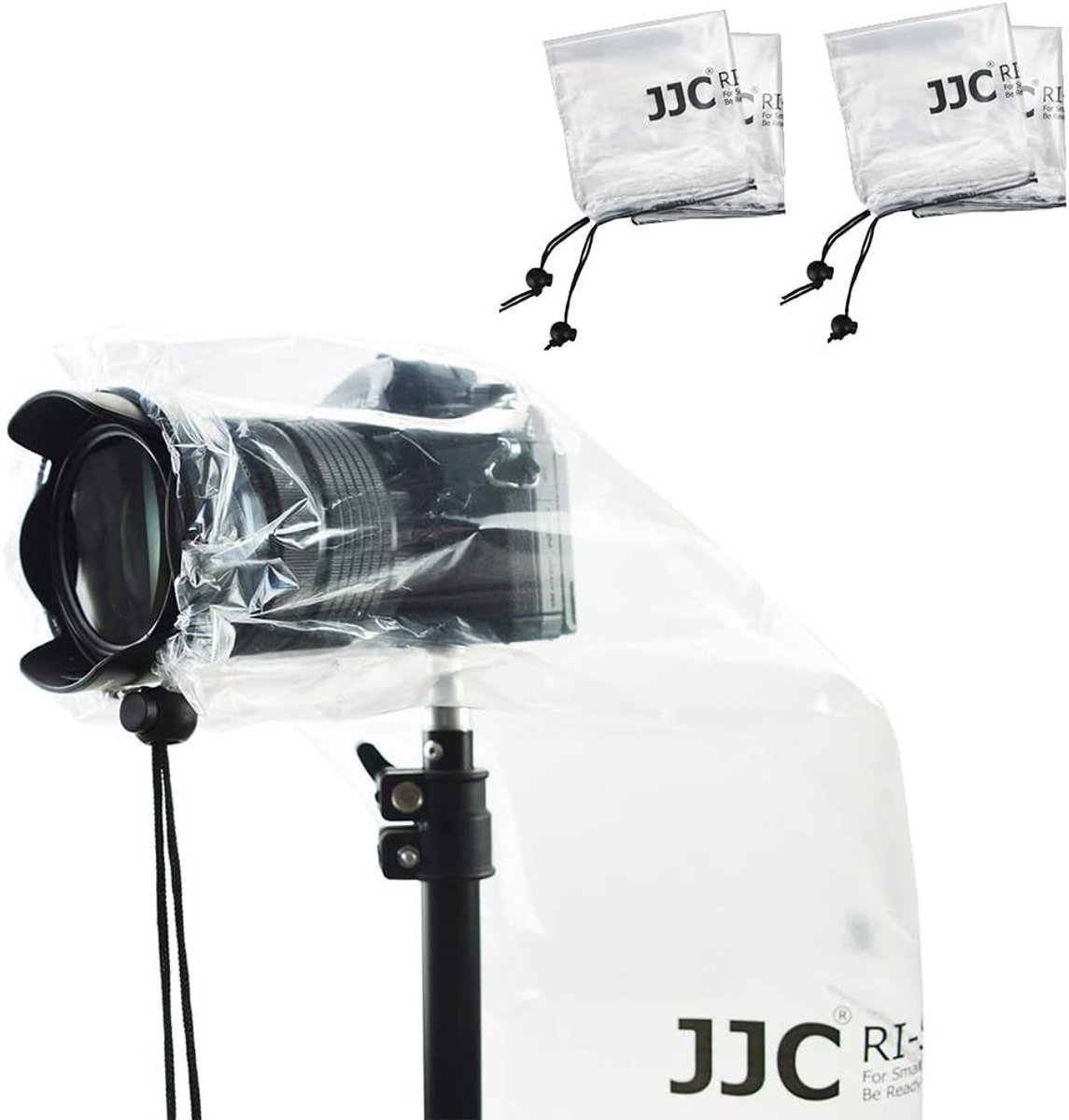 Set van 4 Camera Cases voor Canon, Nikon en Sony met Ruimte voor Lens en Flitser tot 28 x 17 cm, Transparant en Duurzaam