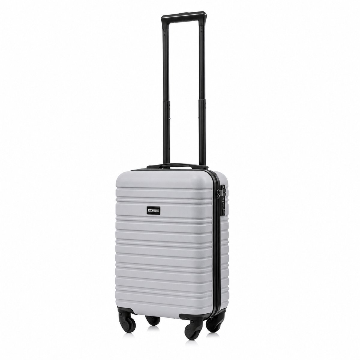 BlockTravel® Handbagage Koffer XS 29L Carryon Koffer - Trolley Handbagage Lichtgewicht 52cm - Reiskoffer met Wielen - Koffer Handbagage - Reistas met Wielen - Valies - TSA-slot - Zilver