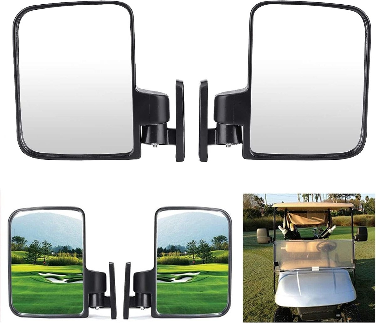 Universele Golfkarren Inklapbare Zijspiegels, Achteruitkijkspiegels voor Golfkarren Bolle Spiegels Zijspiegels, Eenvoudig Te Monteren Auto-accessoires Reserveonderdelen